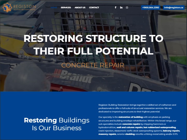 Aperçu du site Registon Building Restoration