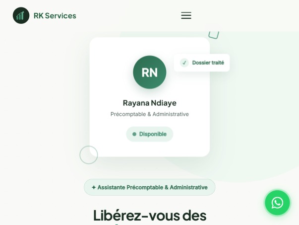 Aperçu du site RK Services